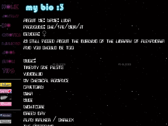 bio screenshot