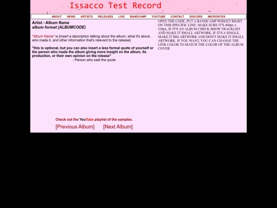 releases/ALBUMCODE screenshot