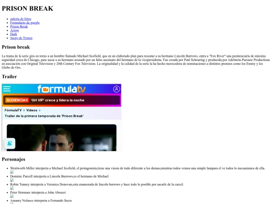 pagina 1 prison break screenshot