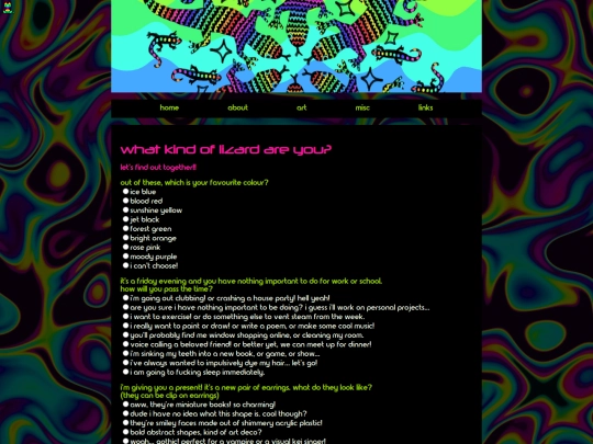 lizardtest screenshot