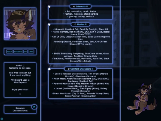 interests screenshot