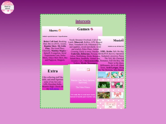 interests screenshot