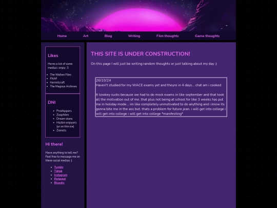 Blog screenshot