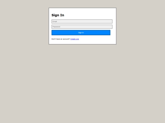 login screenshot