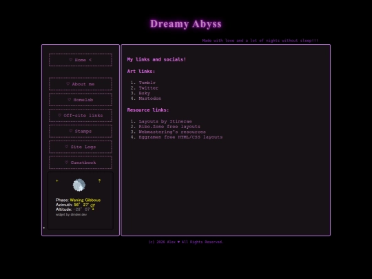 links screenshot
