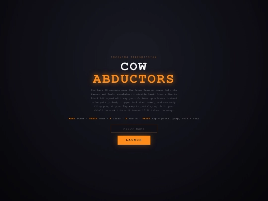 games/cow-abductors screenshot
