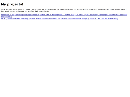 projects screenshot
