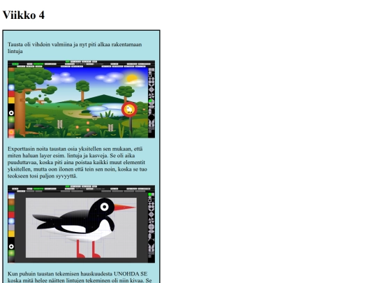 oppimispaivakirja/viikko4 screenshot