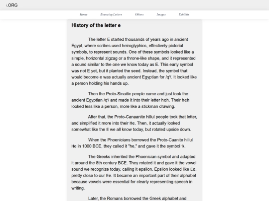 about/e/history screenshot