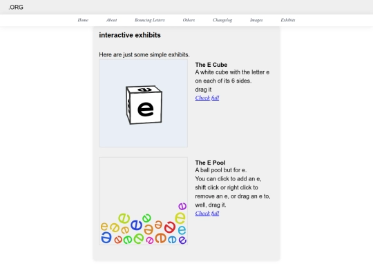 exhibits screenshot