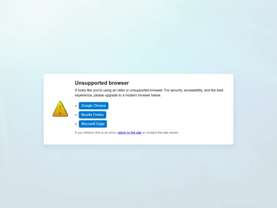 unsupported-browser screenshot