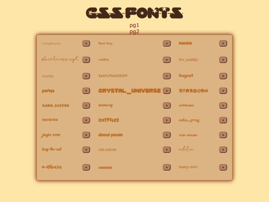 fonts screenshot