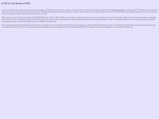 dreamjournal/atthebakery screenshot