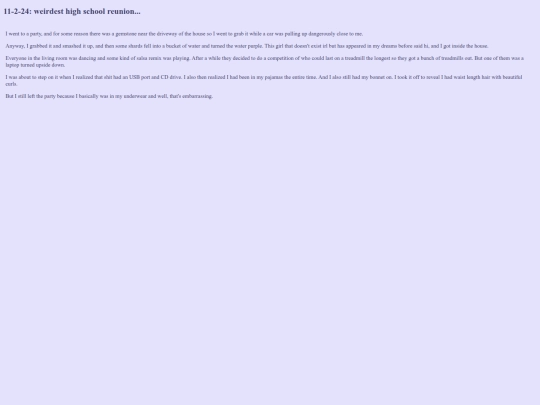 dreamjournal/classparty screenshot