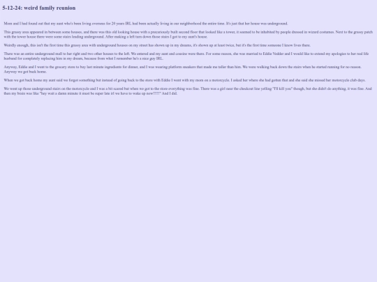 dreamjournal/weirdreunion screenshot