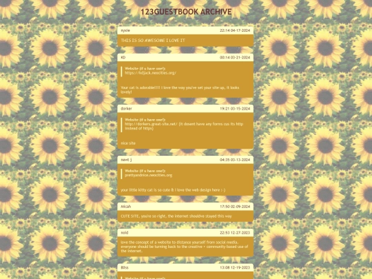 guestbookarchive screenshot