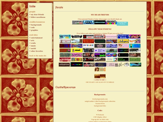 links screenshot