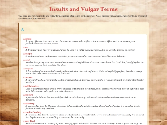 insults screenshot