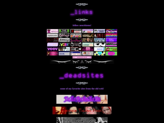 links screenshot