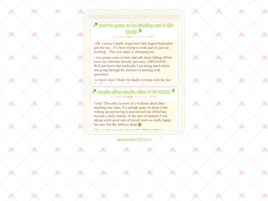 diary screenshot