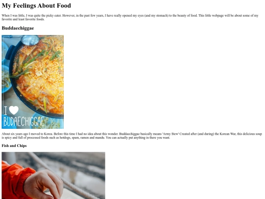 myfoodwebpage screenshot