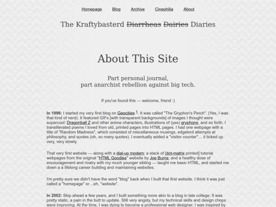 blog/about screenshot