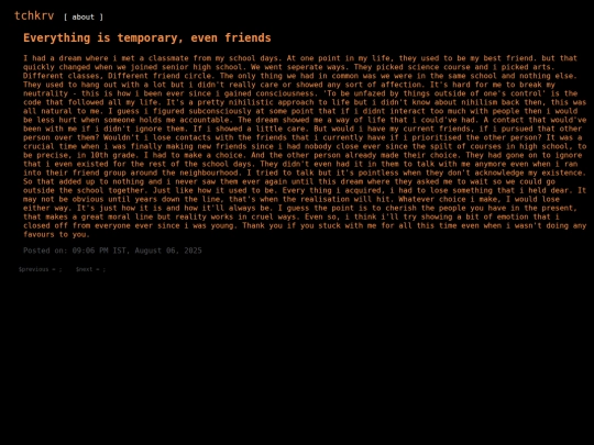 posts/everything is temporary, even friends screenshot