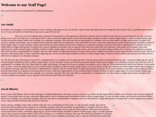 staffpage screenshot