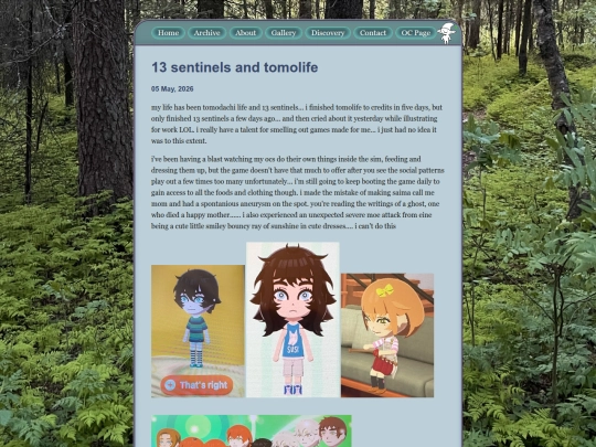 posts/2026-05-05-13-sentinels-and-tomolife screenshot