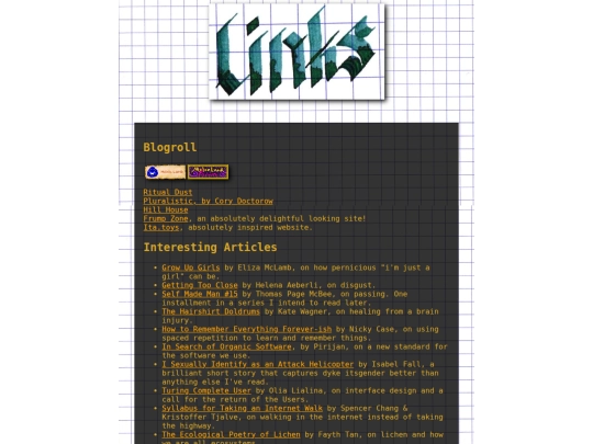 links screenshot