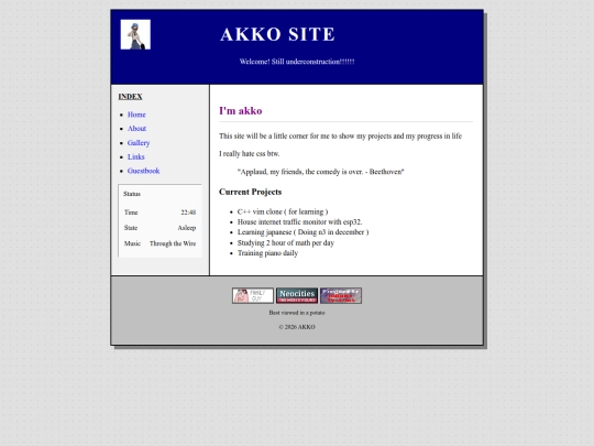 index screenshot