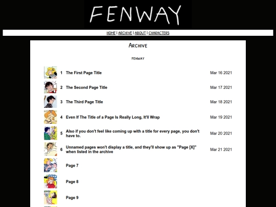 archive screenshot