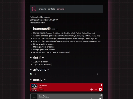 personal screenshot
