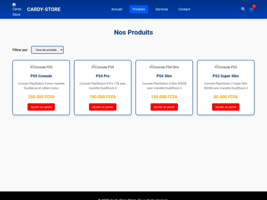 Mohammed_crypto /ECOMTEST/produits screenshot