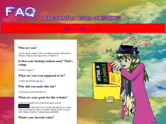 FAQ screenshot