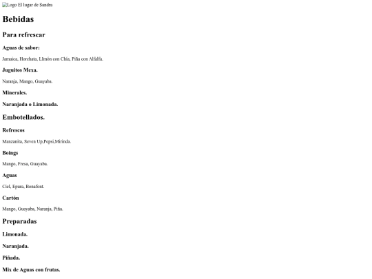 Bebidas de Sandra screenshot