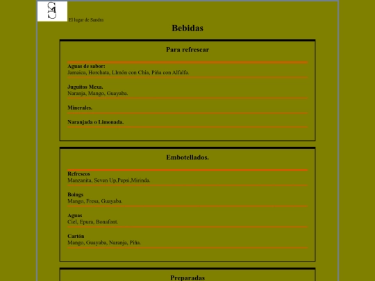 comida/Bebidas de Sandra screenshot