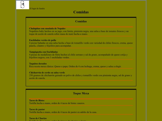 comida/Comidas de Sandra screenshot