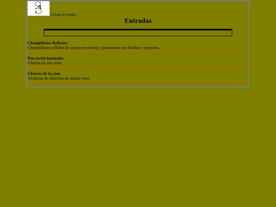 comida/Entradas de Sandra screenshot
