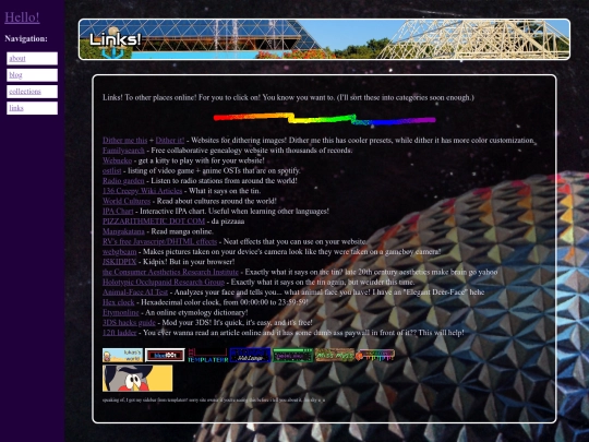 links screenshot