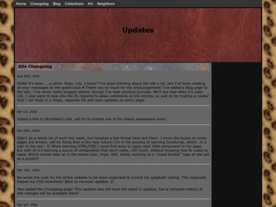 changelog screenshot