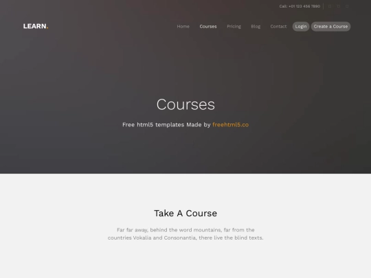 courses screenshot