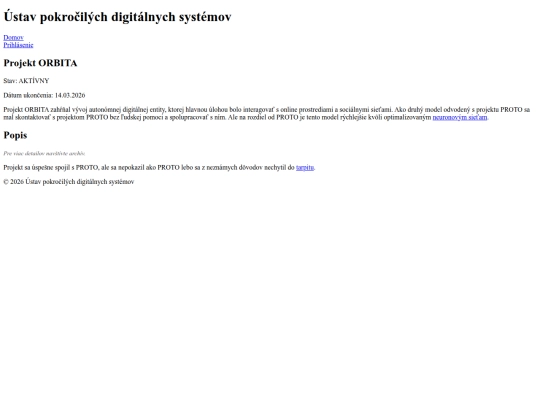 projekty/orbita screenshot