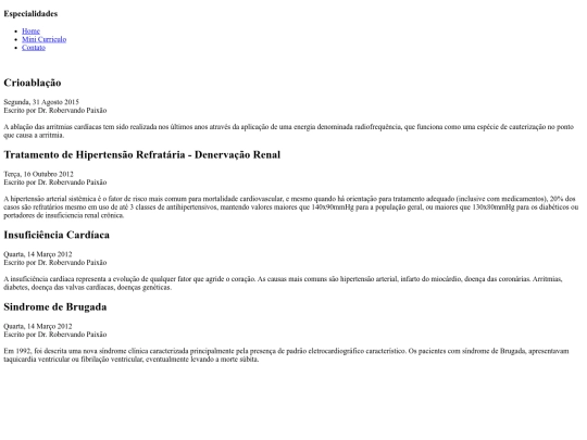 Especialidade screenshot
