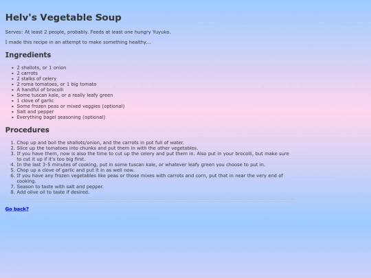 nonsense/vegsoup screenshot