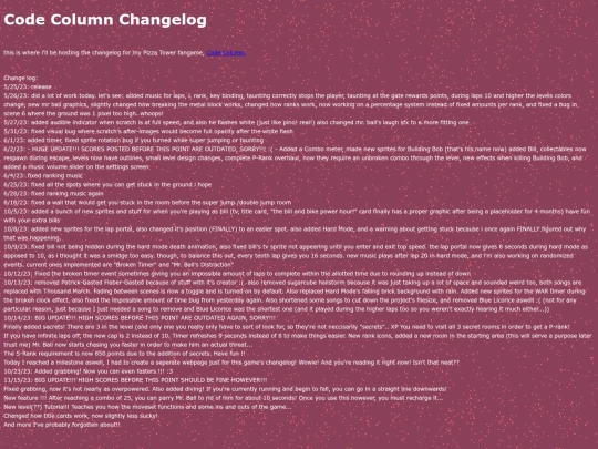 changelog screenshot
