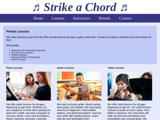chapter4/music/lessons screenshot