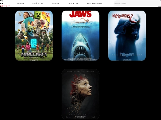Trabajo página web pelicula screenshot