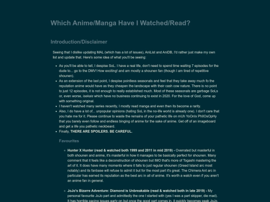 animelist screenshot