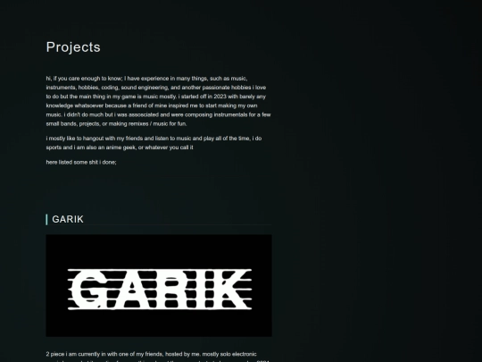 projects screenshot
